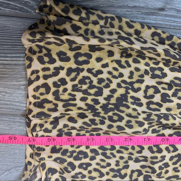 Faithfull The Brand Marie Louise Midi Dress leopard animal print sz 10 - Picture 4 of 7